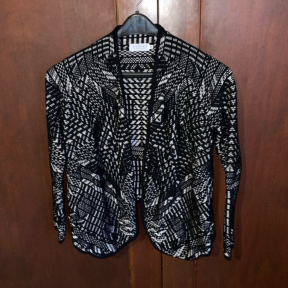 Velvet by Graham & Spencer Jacquard Siani Cardigan